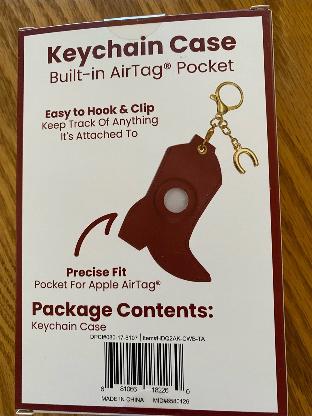 Keychain Case w/ Built-in AirTag Pocket Sunflower, Bus, Cowboy Boot Choose One - Picture 8 of 8